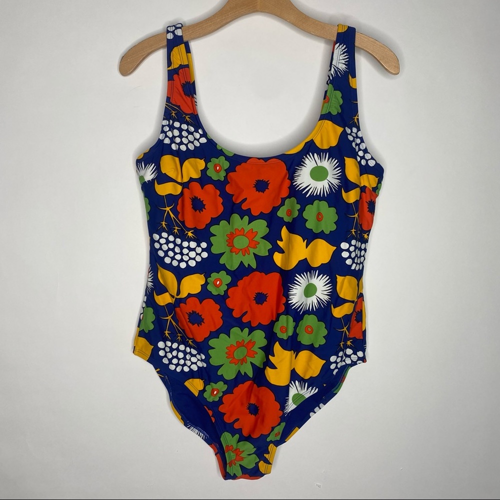 Marimekko for Target Mod Navy Floral One Piece Swimsuit - Picture 2 of 5